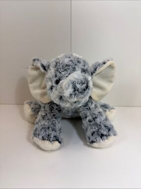 BabiesRUs Light Gray Swirled Plush Elephant
